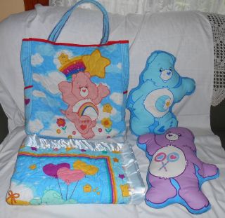 Handmade Care Bear Quilt Bag 2 Pillows