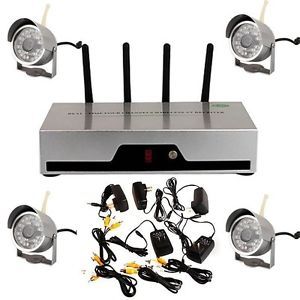 New 4 CH NVR Video Recorder Outdoor Wireless Security IP Network Camera System