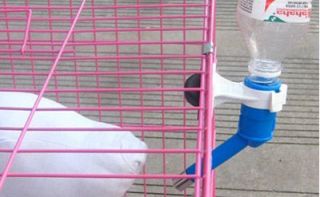 Pet Water Bottle Cat Puppy Dog Drinking Kit Hanging Dispenser Fountain Head Feed