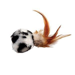 Savvy Tabby Safari Feather Ball Leopard Print Cat Toy