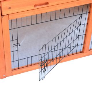 New Portable Wooden Rabbit Hutch Deluxe Hen House Chicken Coop Wood Pet Cage