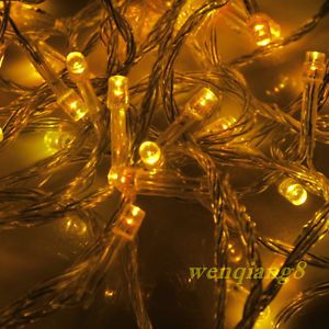 10M 100 LED Christmas Lights Party String Fairy Lights Yellow LED Lights