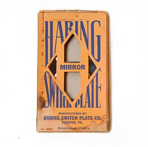 Vintage Antique Mirror Outlet Plate Cover Art Deco E913 in Original Box