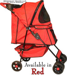 Large Red Folding Dog Stroller Carrier Strollers Dogs