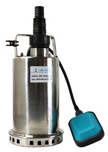 1HP 3300 GPH Stainless Steel Submersible Sump Pump Drain Suction Flooding