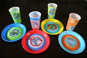 Dr Seuss Lenticular Kids Cups Plates Party Favor Supplies Dinnerware Cat Hat