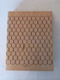Stampin' Up Rubber Stamp Wire Fence Country Chicken Coop Wooden