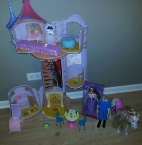 Disney Princess Rapunzel Tower Castle 3 Feet Tangled House w New Doll More