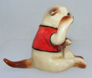 Klima Miniature Porcelain Siamese Cat with Jacket Waving L957