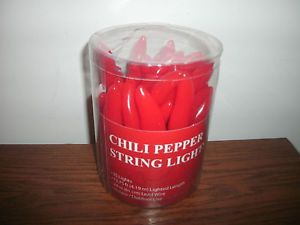 35 Red Chili Pepper Party String Lights Indoor Outdoor All Seasons New