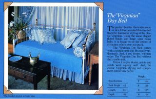 Elliott's Designs Cast Iron Day Bed w Trundle White Brass 2 Sealy Mattresses