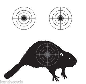 100 Shooting Target Beaver Gun Targets Rifle Pistol Air Soft 22 Rimfire ...