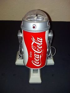 RARE Vintage Coca Cola Star Wars R2D2 Collectible Robot Lights Up Coke R2 D2