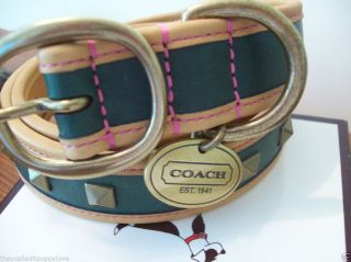 New Coach Pyramid Stud Thick Leather Small Medium Extra Large Dog Collar s M XL