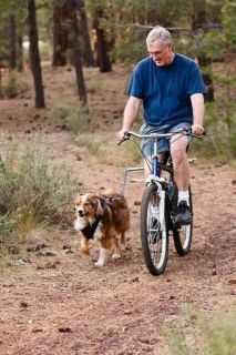 Dog Leash Walking Harness Exercise Bike Bicycle Training Lead Chain Head Collar