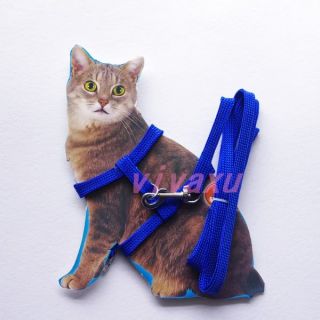 Adjustable Pet Cat Kitten Small Breeds Dog Rabbit Harness Collar Lead Leash New