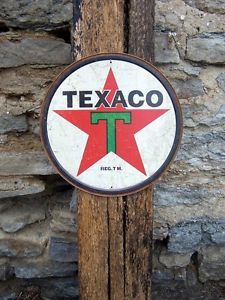 Antique Style Texaco Sign Ad Retro Basement Garage Decor Gas Pump Station Gift
