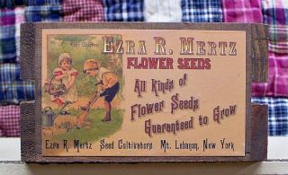 Small Wooden Crate Vintage Reproduction Labels Four Different Designs