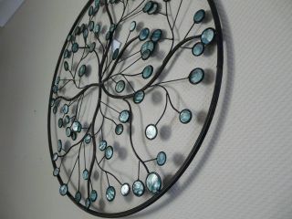 Contemporary Metal Wall Art "Mother of Pearl Circle"