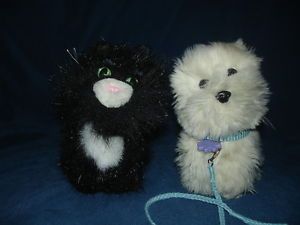 American Girl Dog Coconut with Leash Collar and Licorice The Cat Retired Plush