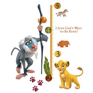 New Lion King Giant Wall Decals Kids Growth Chart Bedroom Decor Room Decorations