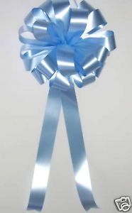 10 Light Blue Wedding Pew Bows Baby Shower Bridal Decorations Chair Ribbon Aisle