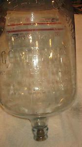 Vintage Great Bear Spring Co Glass 5 Gallon Water Bottle Green Blue Tint
