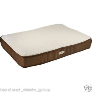 New Poochplanet Tendercare Foam Dog Bed Medium Brown Eco Friendly