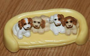 Fisher Price Loving Family Dollhouse Brown Puppies Puppy Dogs Dog Pet Bed