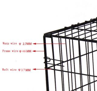 New Pawhut 42" 2 Doors Folding Dog Crate Cage Kennel