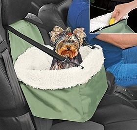 Pet Dog Cat Booster Car Seat Basket Carrier Hold Small Pets While Driving Safely