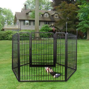 Heavy Duty Cage Pet Dog Cat Barrier Fence Exercise Metal Play Pen Kennel New