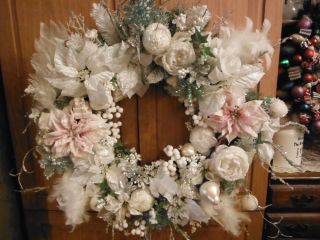 Holiday Christmas Winter Wonderland Shabby Wreath Chic Wedding Home Decor