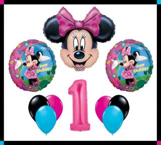 Disney Minnie Mouse Clubhouse "1" Happy Birthday Balloon Set Party Decoration