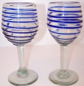 Cobalt Blue Glass Goblet