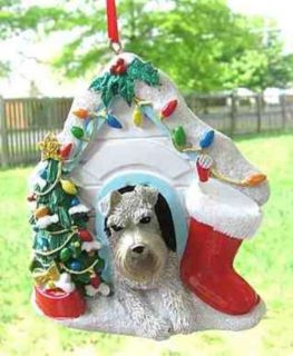 New Schnauzer Dog House Christmas Ornament
