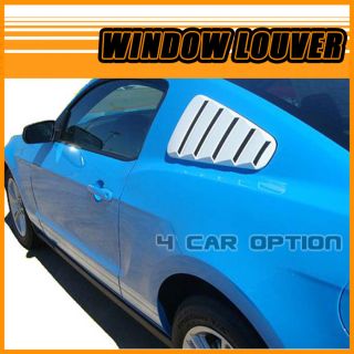 Ford Mustang 10 13 Side Window Louvers Painted HP Hi Performance White