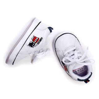 Baby Boy Girl White Soft Sole Shoes Toddler Sneaker Size Newborn to 18 Months