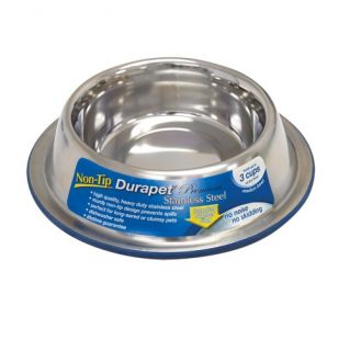 Ourpet Durapet No Skid No Tip Stainless Steel Food Water Dog Bowl Choose Size