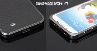 Hot Aluminum Metal Carbon Fiber Hard Cover Case for Samsung Galaxy S4 IV I9500