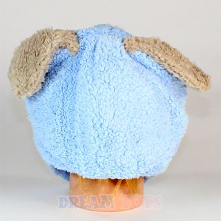 Dog Fuzzy Soft Toddler Blue Beanie Hat Cap Doggy Puppy Kids