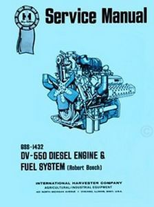 International 1468 1568 DV 550 Engine Service Manual IH