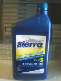 Sierra Premium Blend TC W3 2 Cycle Marine Outboard Motor Oil 18 9500 2