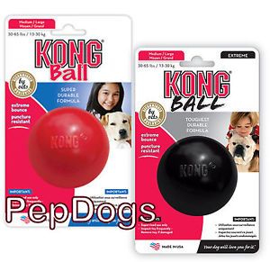 Kong Dog Solid Durable Rubber Ball Toy 3" Medium Large Puncture Resistant