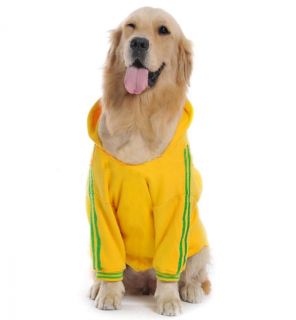 Dog Hoodie Coat Jumper Sport Sweater Shirt Medium Large Dog Clothes Costume 5 Sz