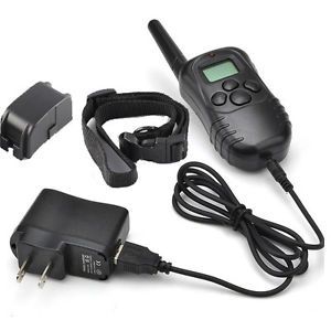 New Waterproof Rechargeable LCD Shock Vibrate Remote Dog Training Collar 1 Dog