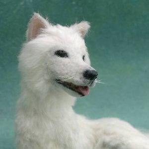 1 12 12th Scale Miniature OOAK Artist White Wolf Dog by Paws of Love Miniatures