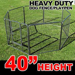 New Mtn 40" Heavy Duty Pet Dog Metal Exercise Pen Playpen Cage Fence Crate Gate