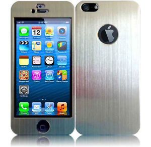 Apple iPhone 5S Silver Aluminum Hard Armor Case Cover