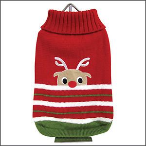 Dog Clothes Foufoudog Reindeer Sweater Christmas Holiday Yorkie Chihuahua Puppy